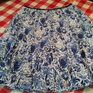 Dressbarn Wedgewood Blue Cotton Skirt